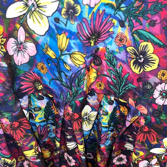 LuLaRoe Amelia Bright Floral dress, extra large spring cottage core fairy - Picture 4 of 10